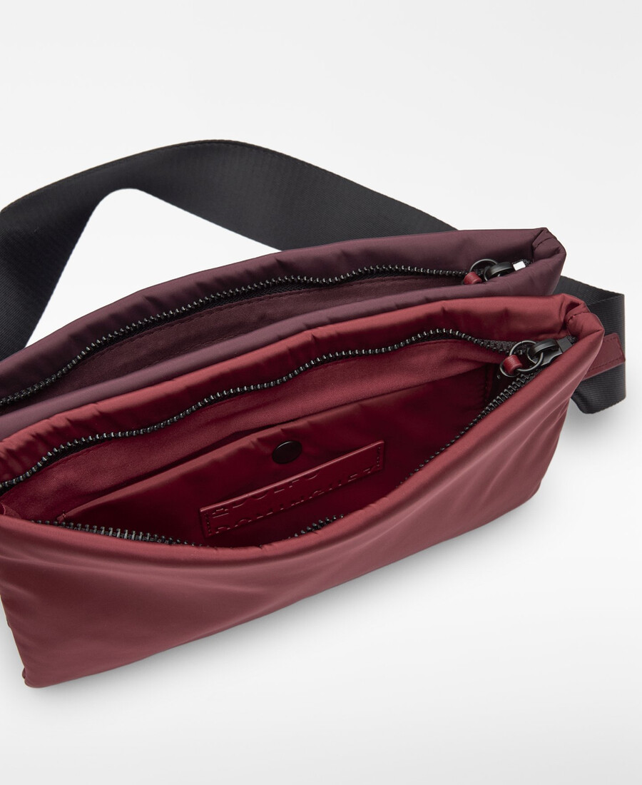 kleine zweifarbige nylon-umhängetasche für damen