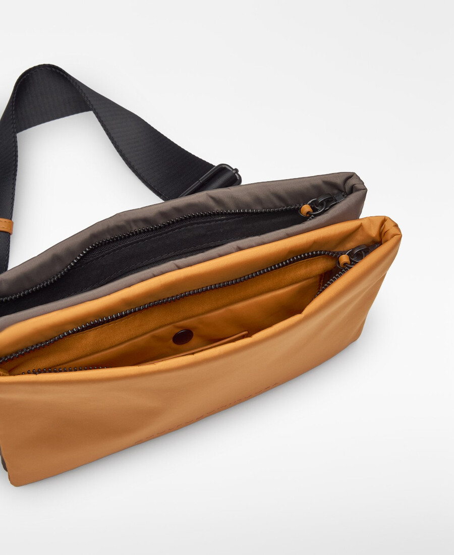 kleine zweifarbige nylon-umhängetasche für damen