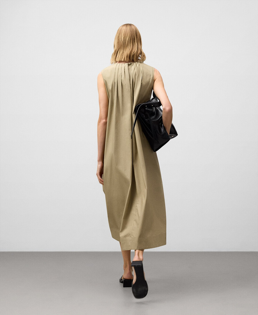 plisseekleid mit kettendetail für damen