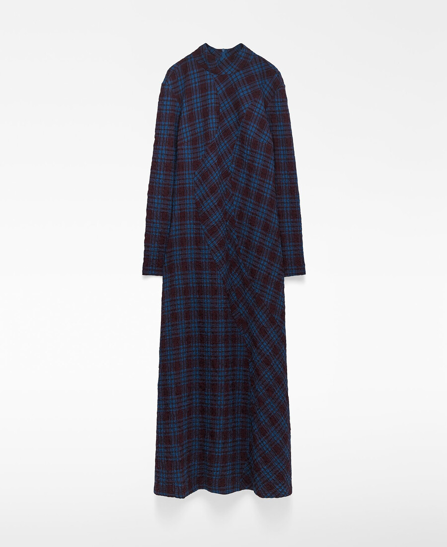 kariertes tailliertes kleid für damen