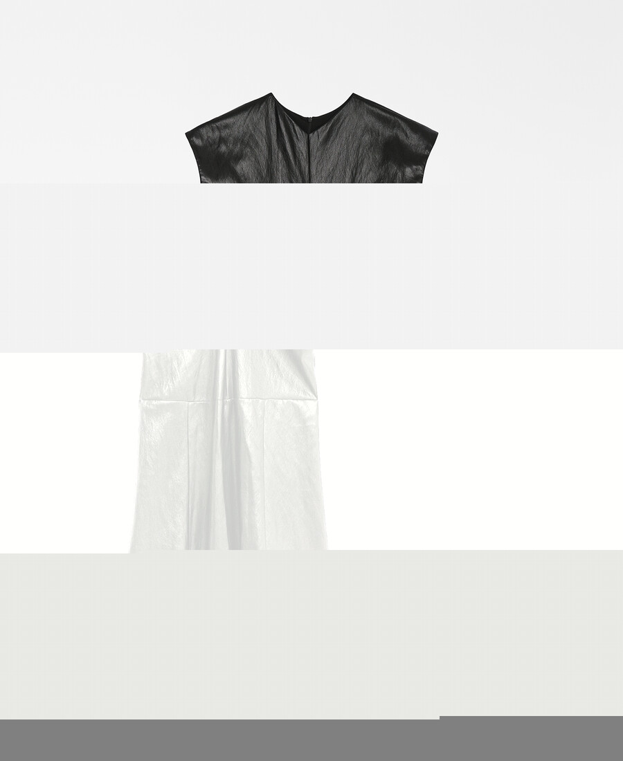 midikleid aus ledernicht-leder für damen