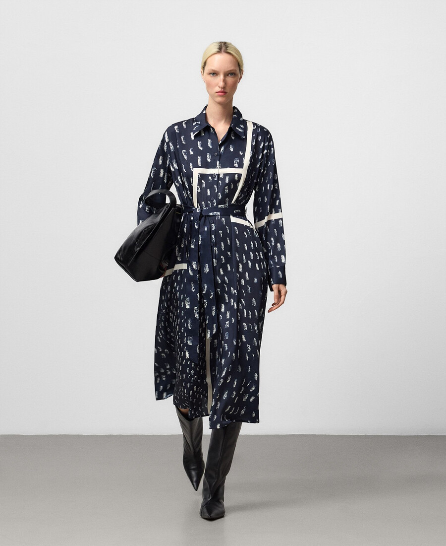 bedrucktes hemdkleid für damen
