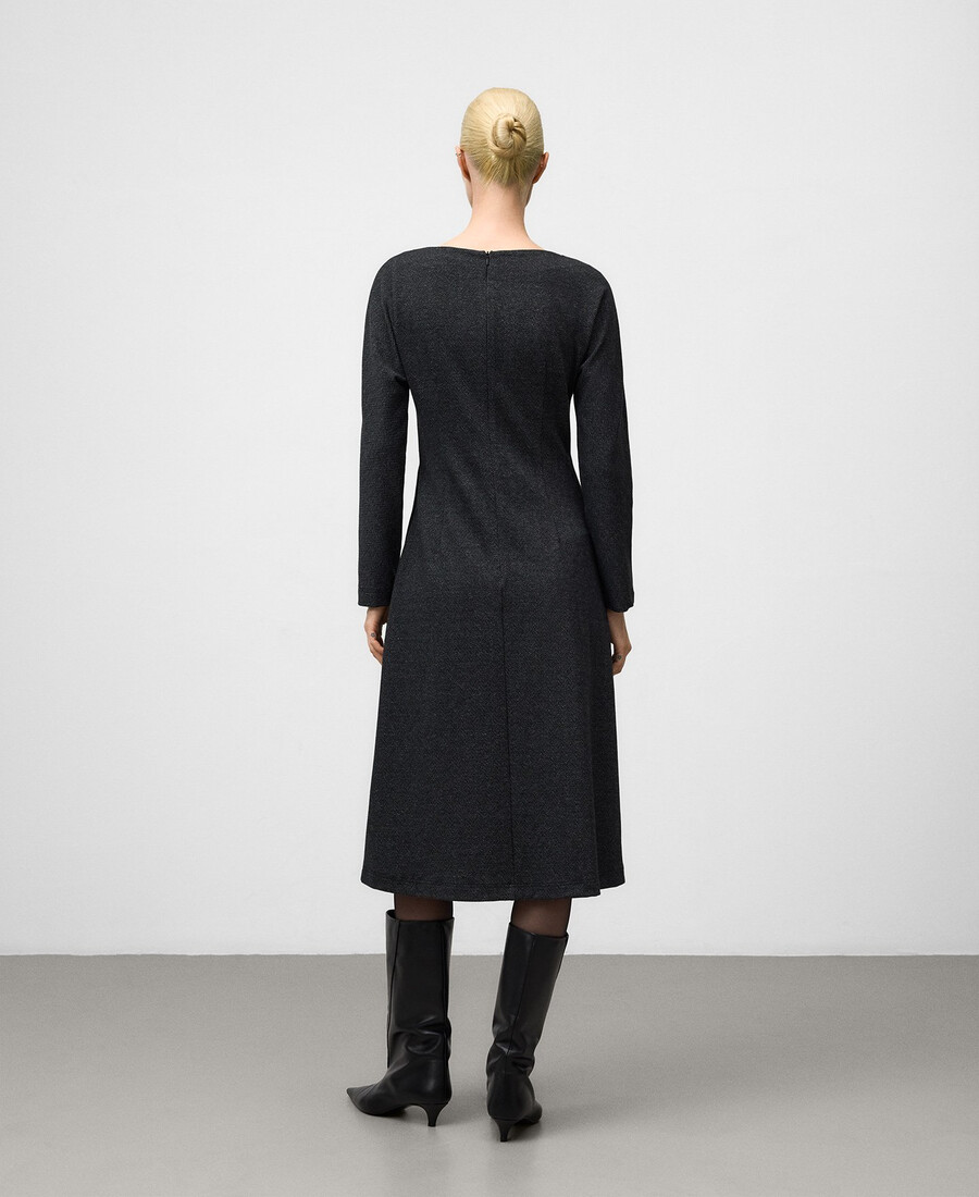fischgrät-midikleid für damen