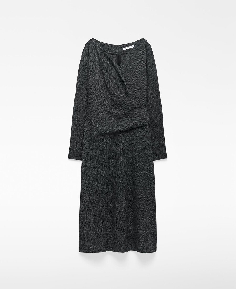 fischgrät-midikleid für damen