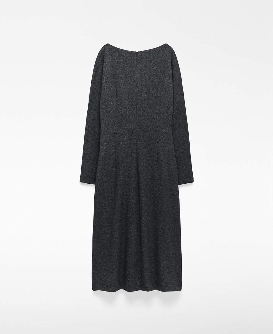 fischgrät-midikleid für damen