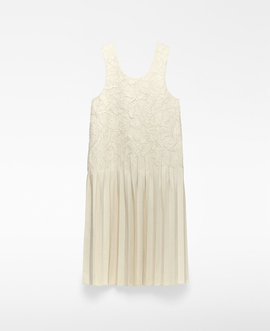 damenkleid aus ledernicht-leder mit falten