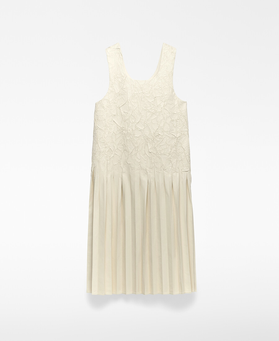 damenkleid aus ledernicht-leder mit falten