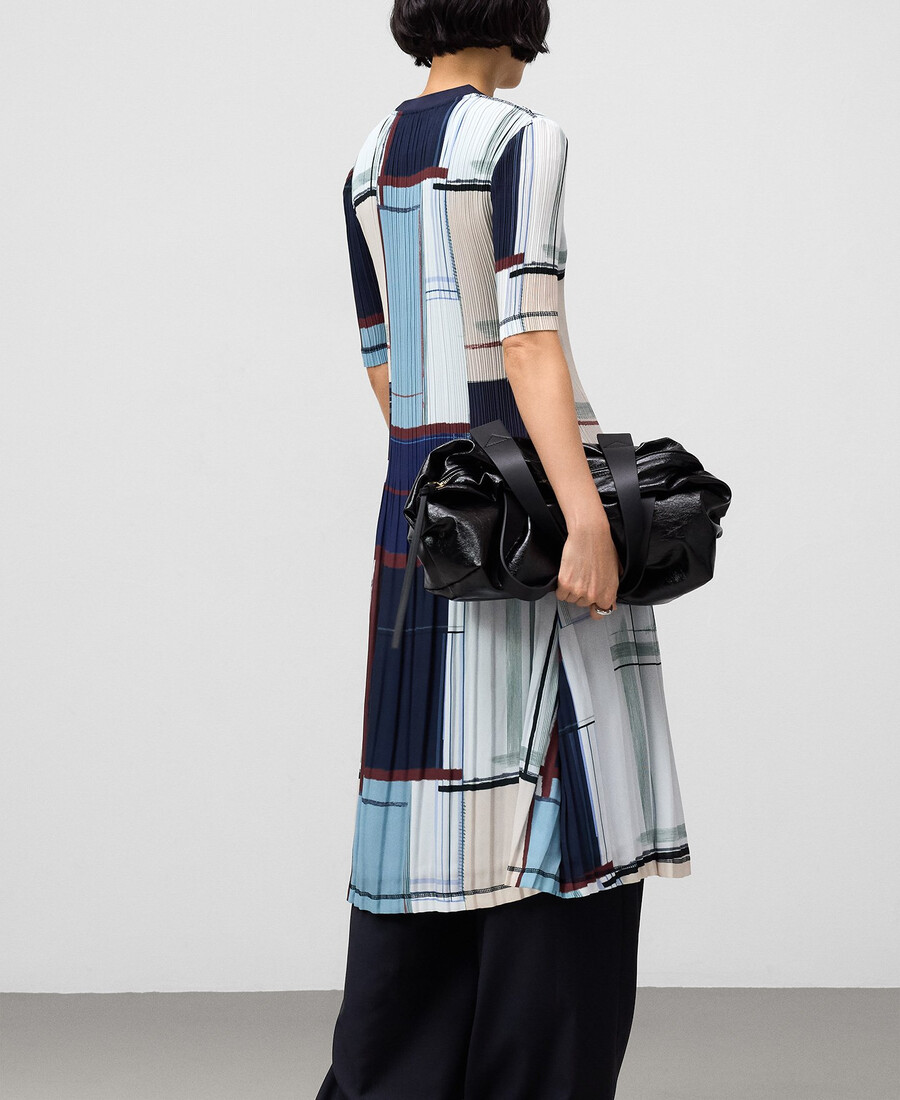 bedrucktes crinkle-kleid für damen