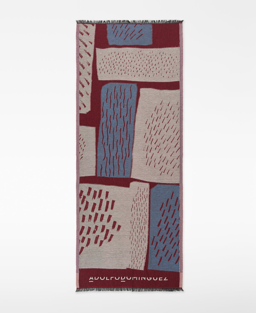 damenschal aus bedruckter baumwolle jacquard