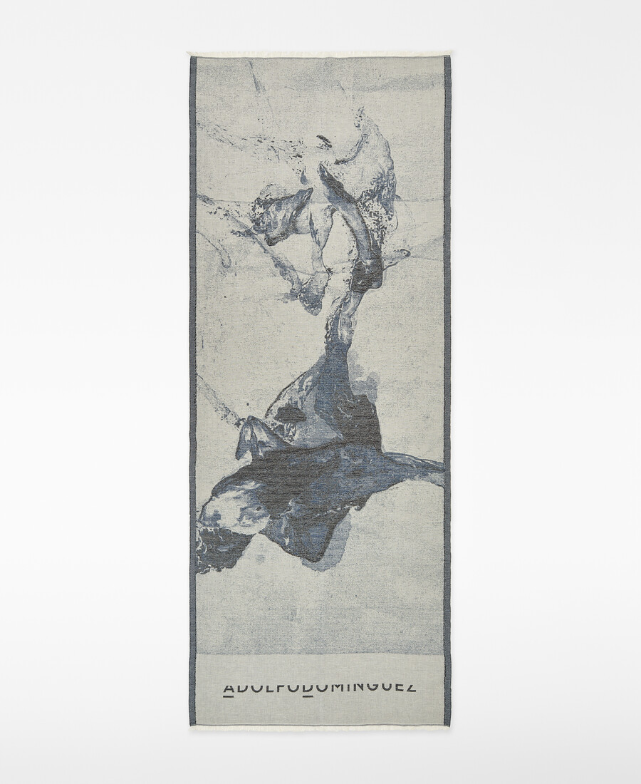 damenschal aus bedruckter baumwolle jacquard