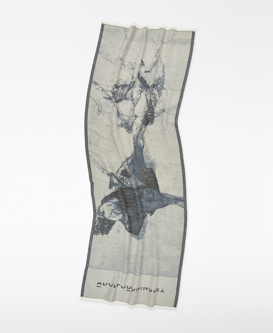 damenschal aus bedruckter baumwolle jacquard