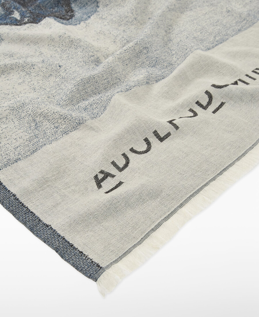 damenschal aus bedruckter baumwolle jacquard
