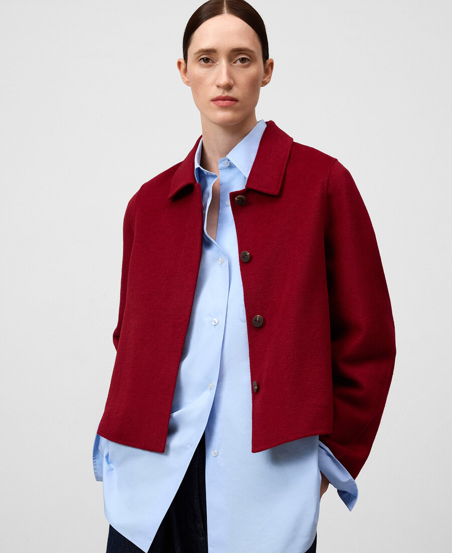kurze jacke mit reverskragen für damen