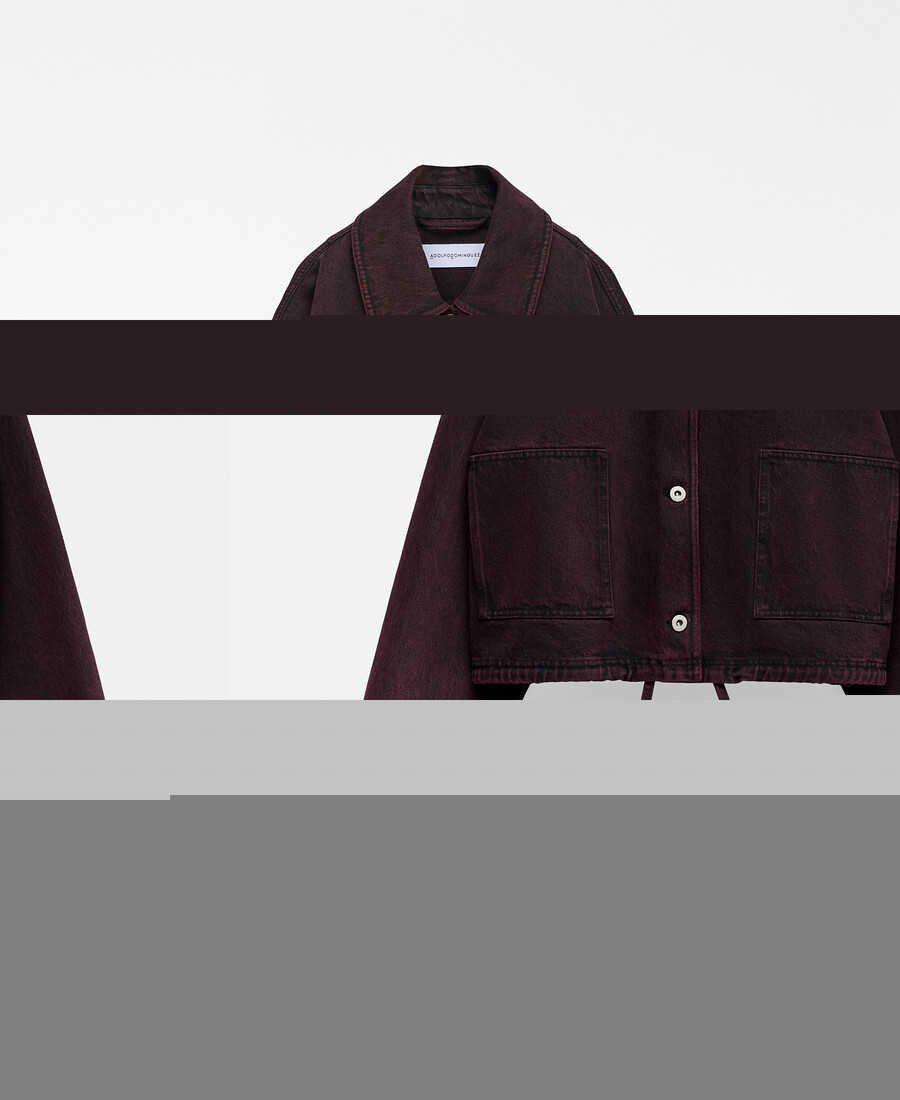 kurze jeansjacke aus gewaschenem denim für damen