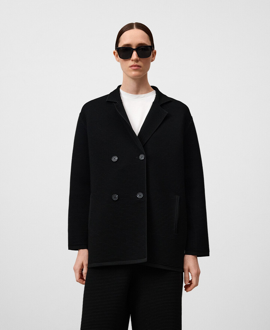 strukturierte strickjacke mit wickeloptik für damen