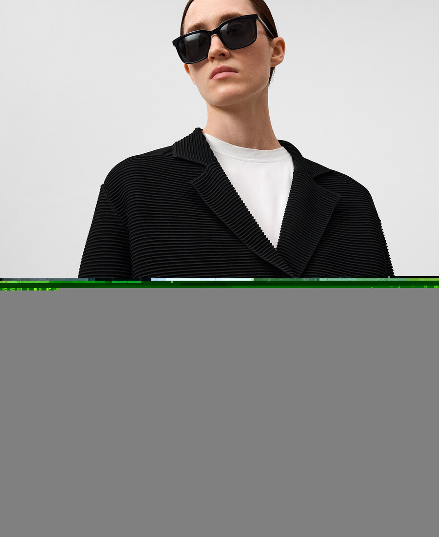 strukturierte strickjacke mit wickeloptik für damen