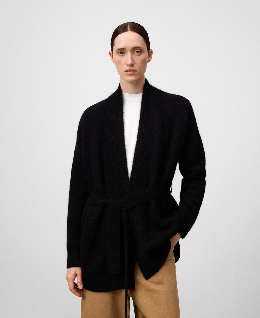 strickjacke mit gürtel für damen