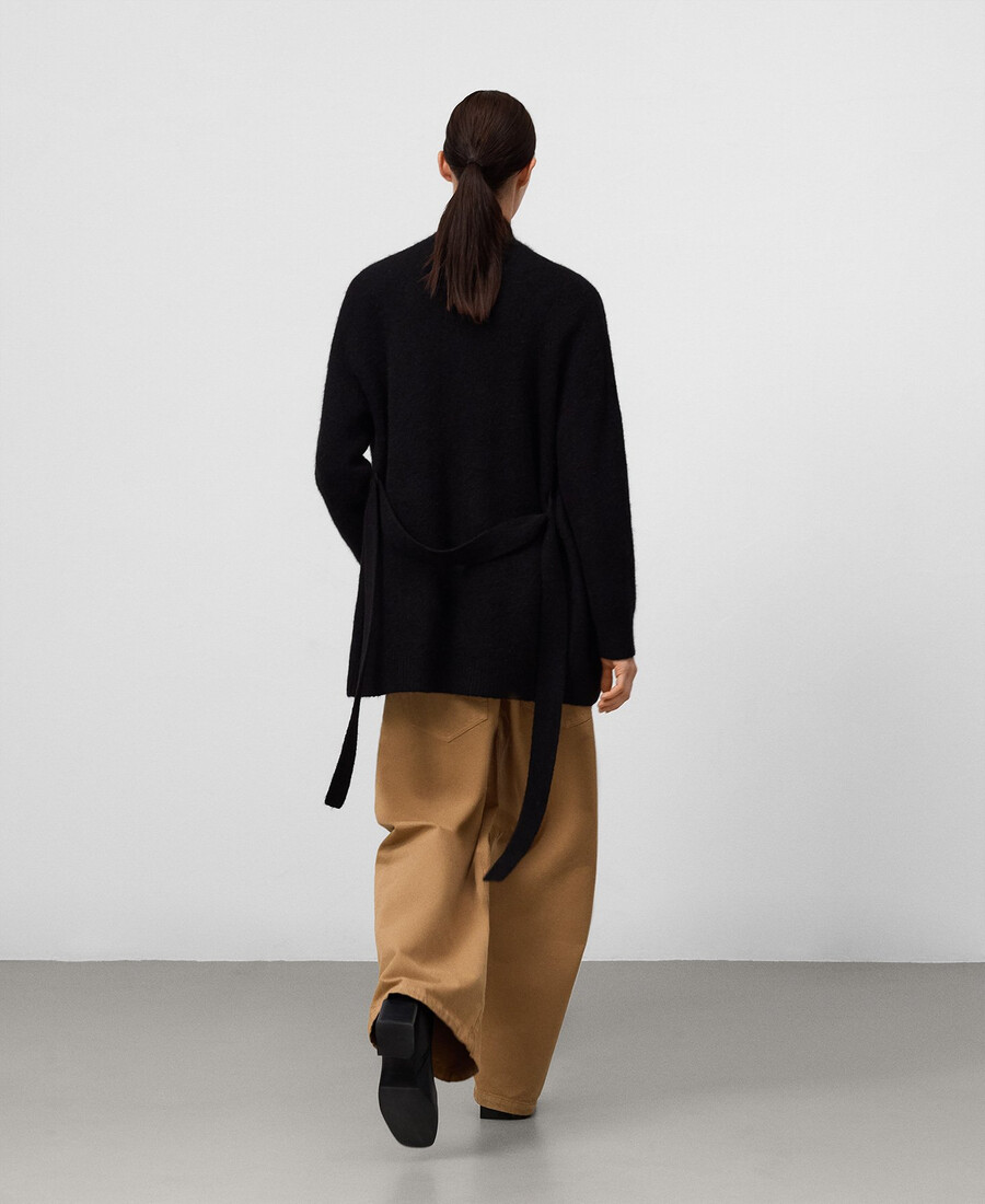 strickjacke mit gürtel für damen