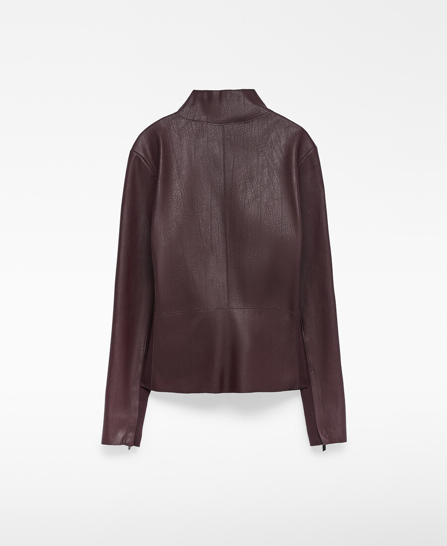 bikerjacke aus lederkunstleder für damen