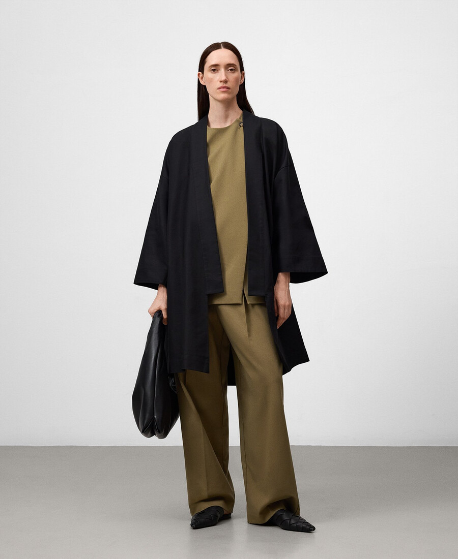 kimono mit dehnbarem joch für frauen