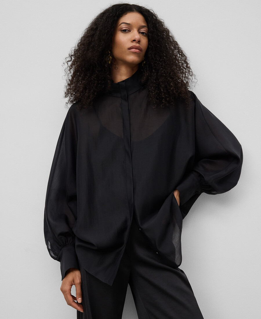 oversized-hemd leicht transparent für damen