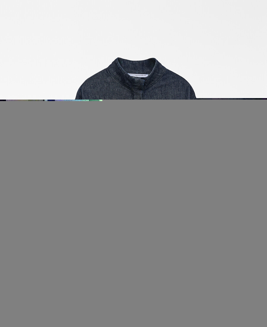 kastenförmiges jeanshemd aus baumwolle für damen