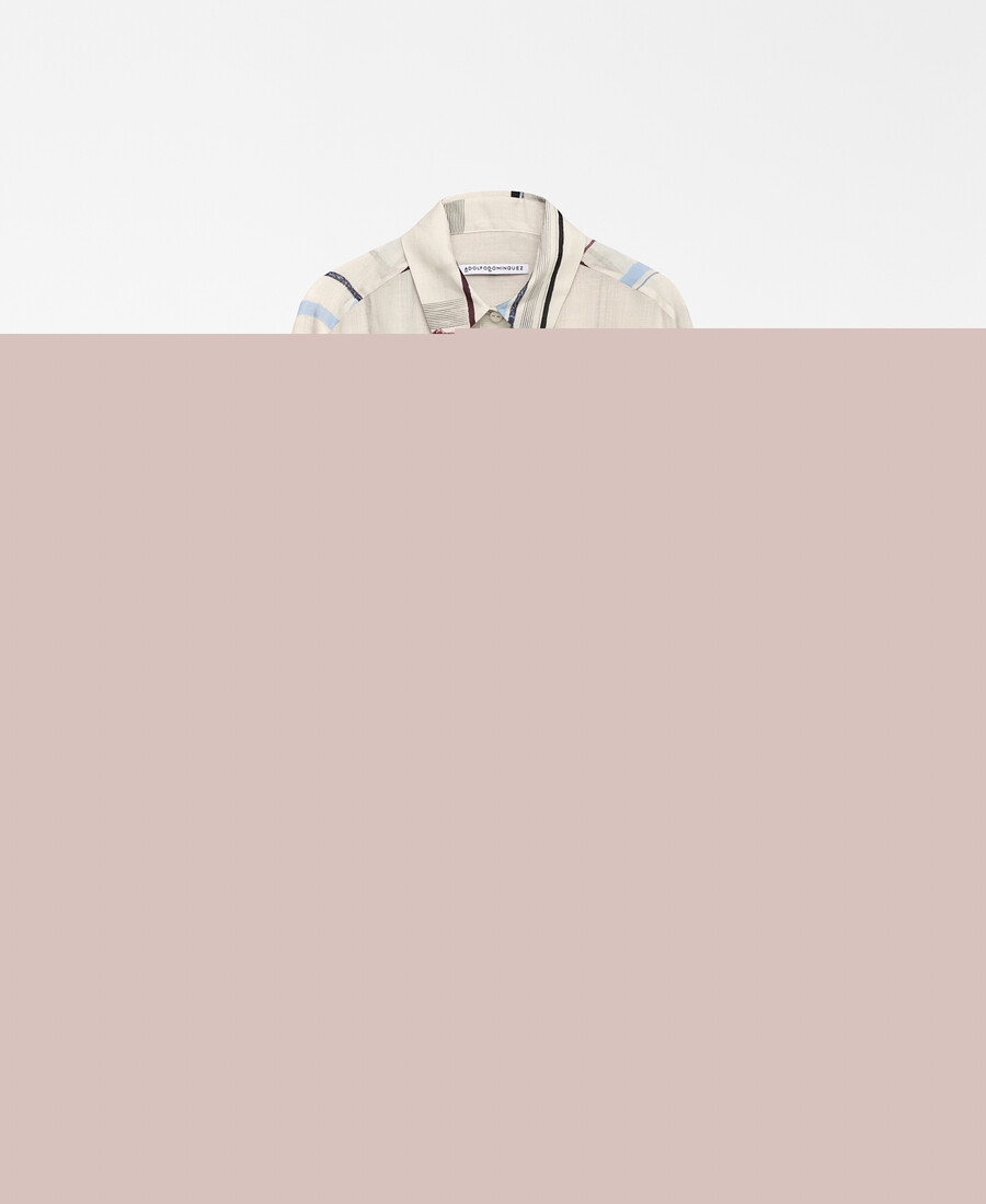 damenbluse mit ramie-print oversize-größe