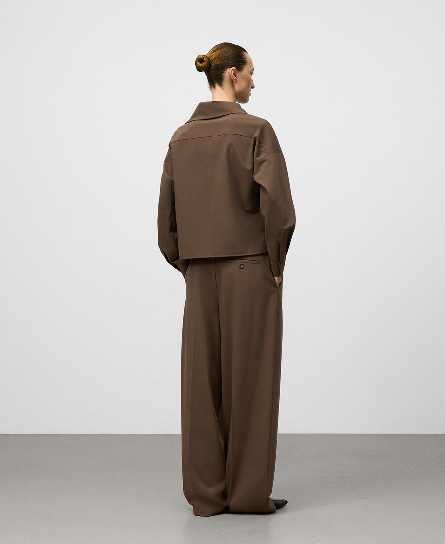 damenbluse mit asymmetrischem reverskragen