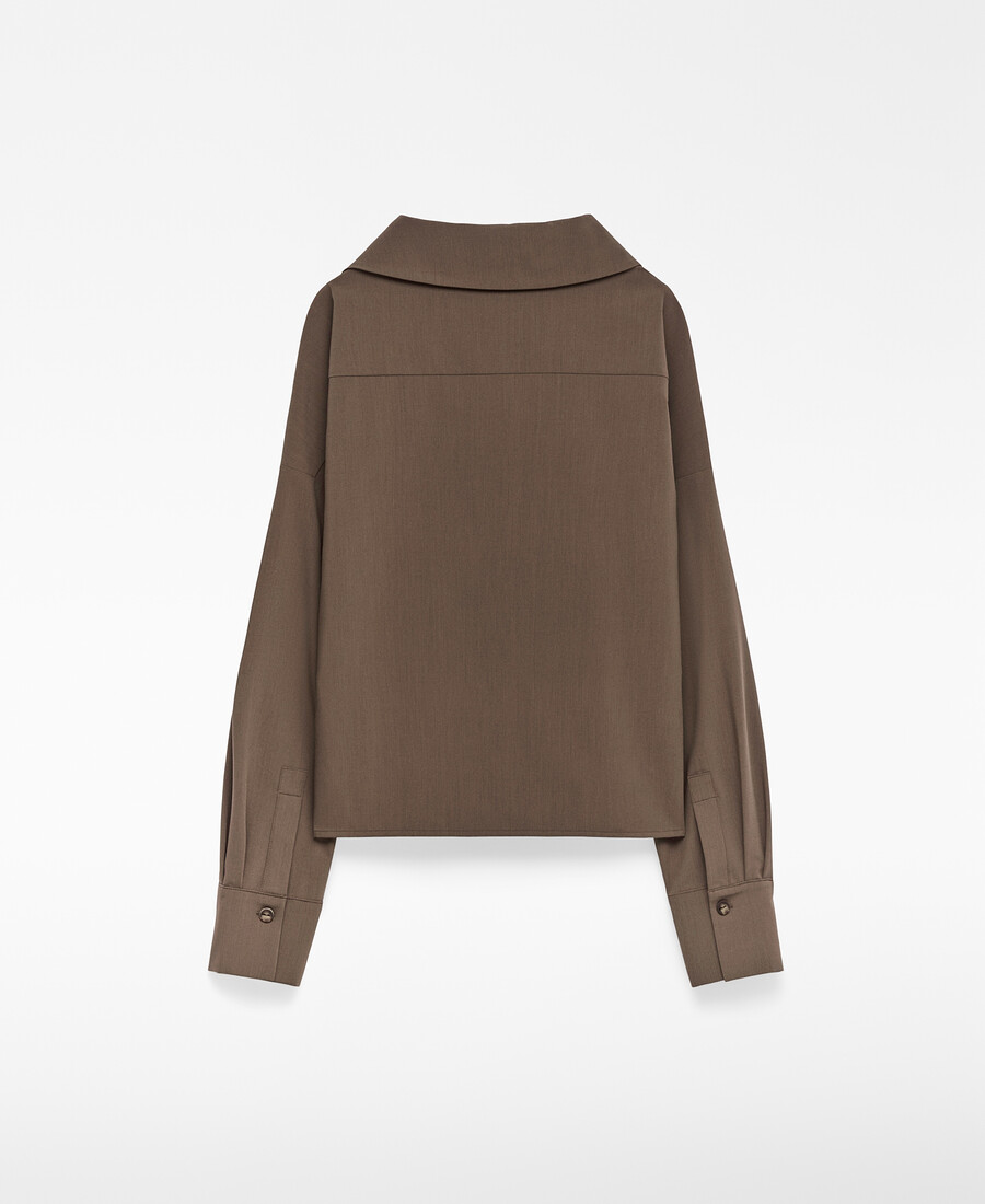 damenbluse mit asymmetrischem reverskragen