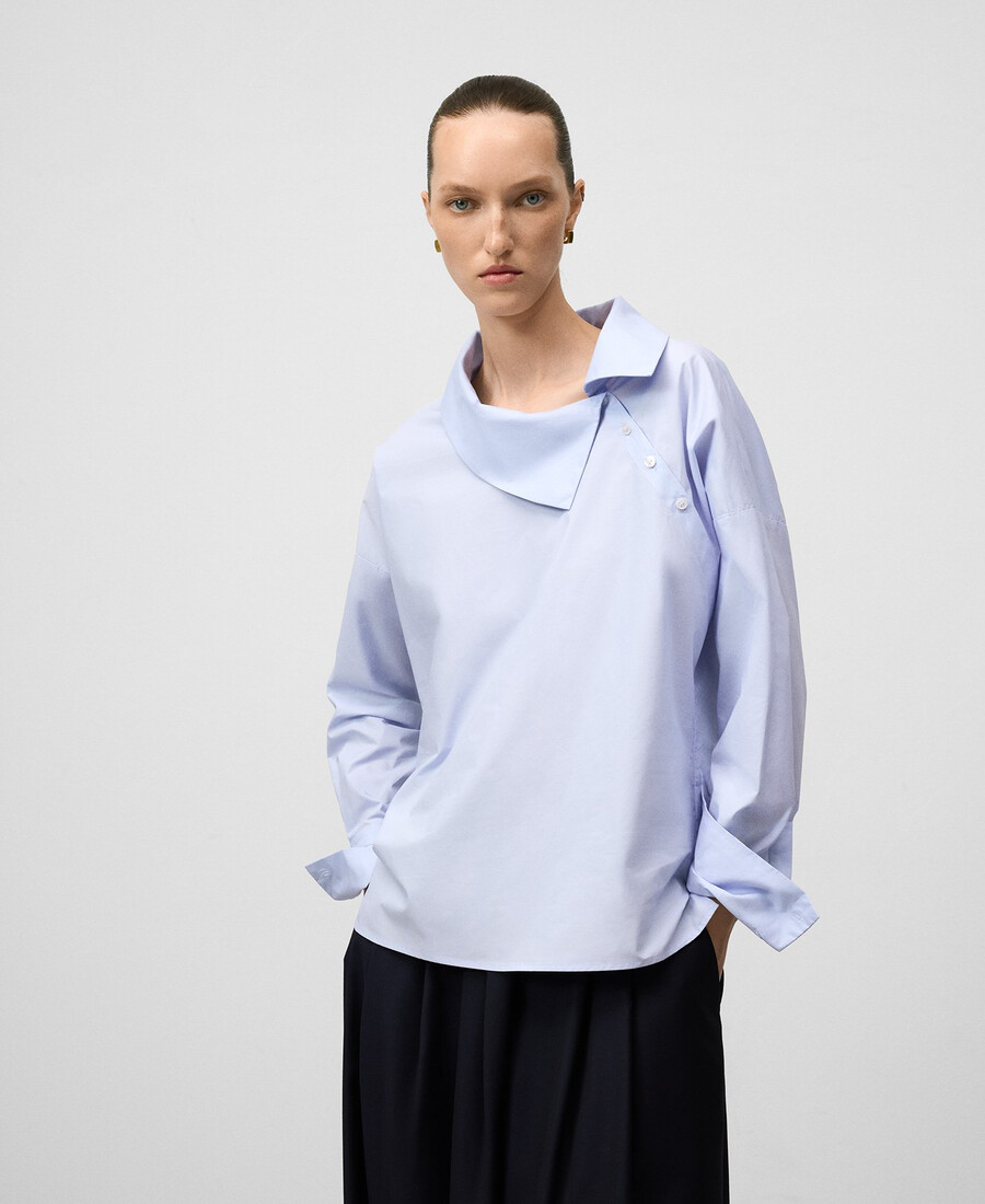 damenbluse mit asymmetrischem reverskragen