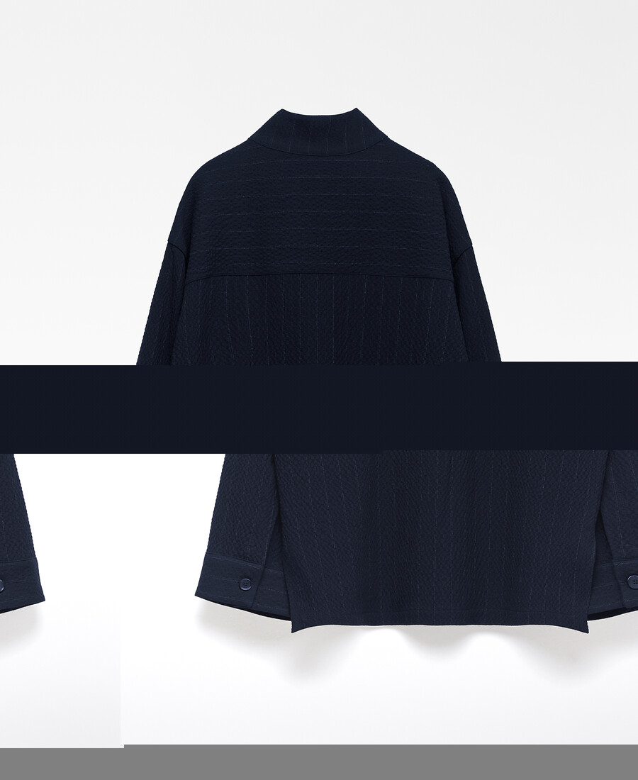 kastenförmig geschnittenes gestreiftes overshirt für damen