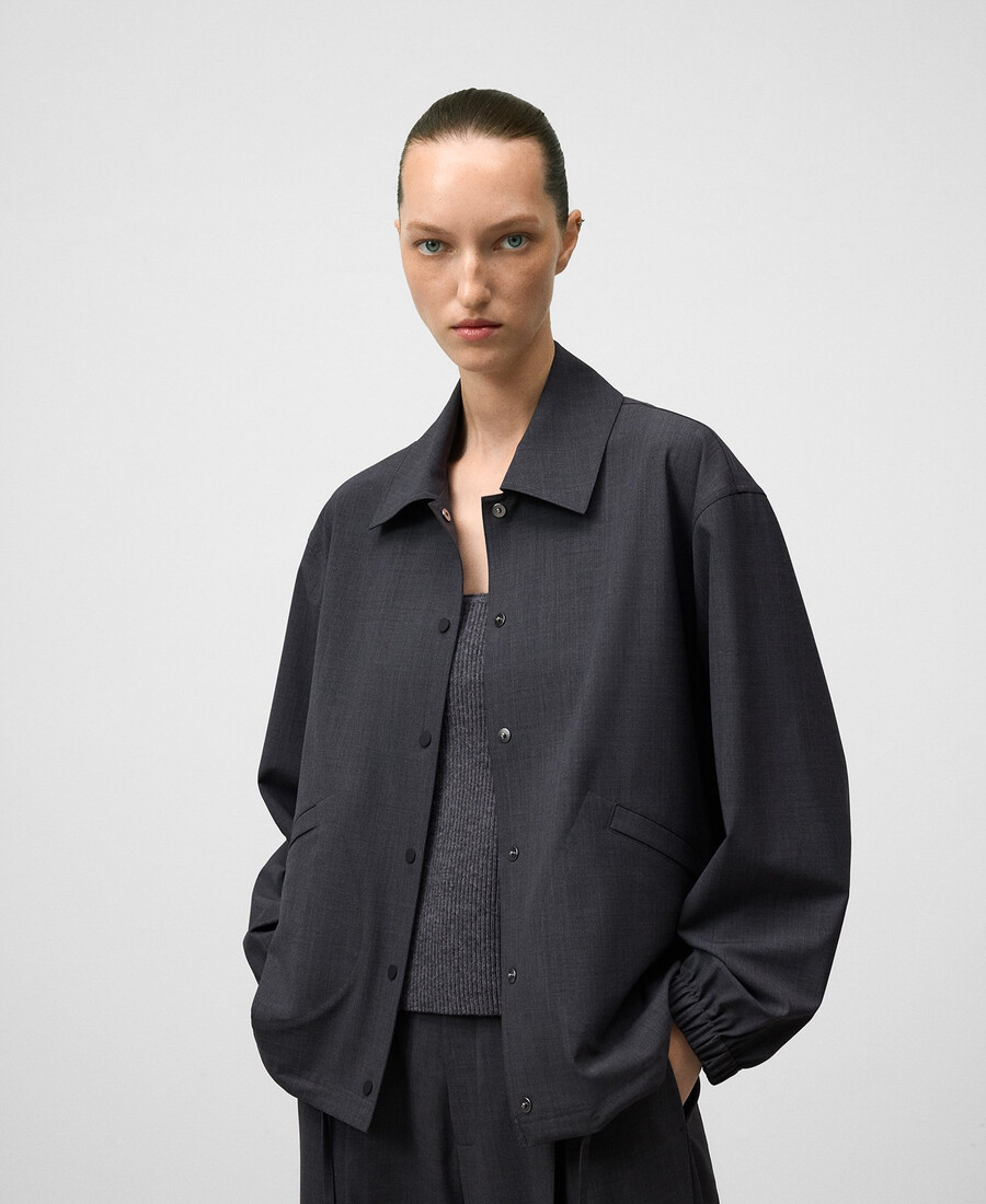 damen-overshirt mit verstellbarem saum