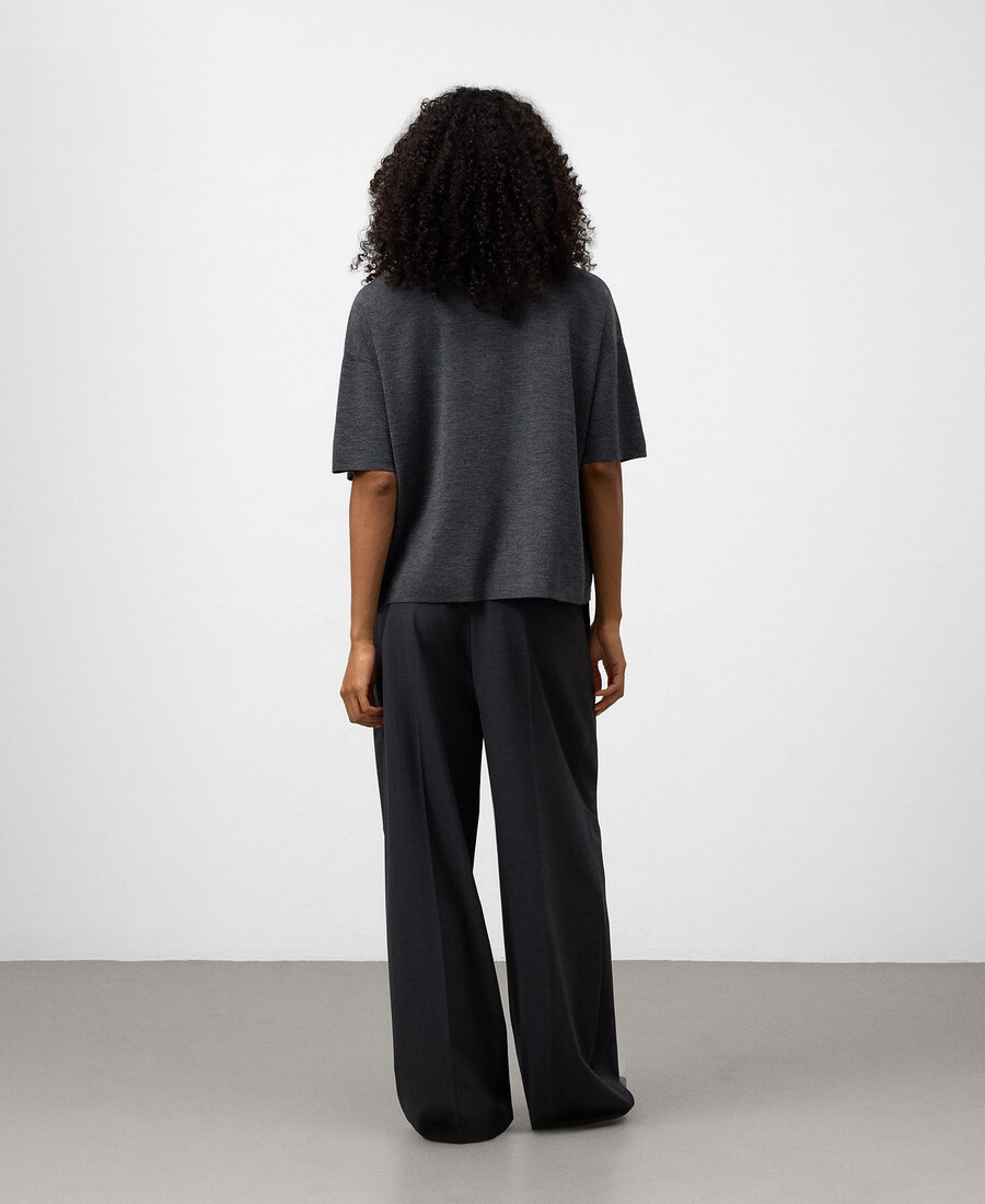 oversize-strickpoloshirt für damen