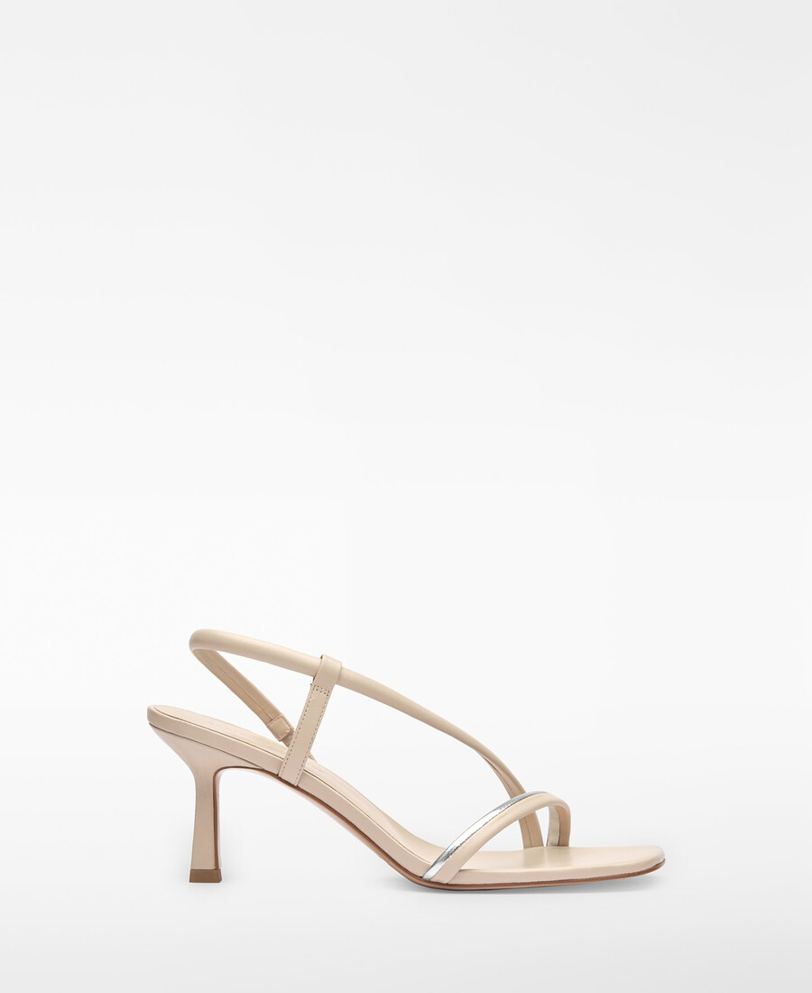 damen-sandalen mit absatz aus leder