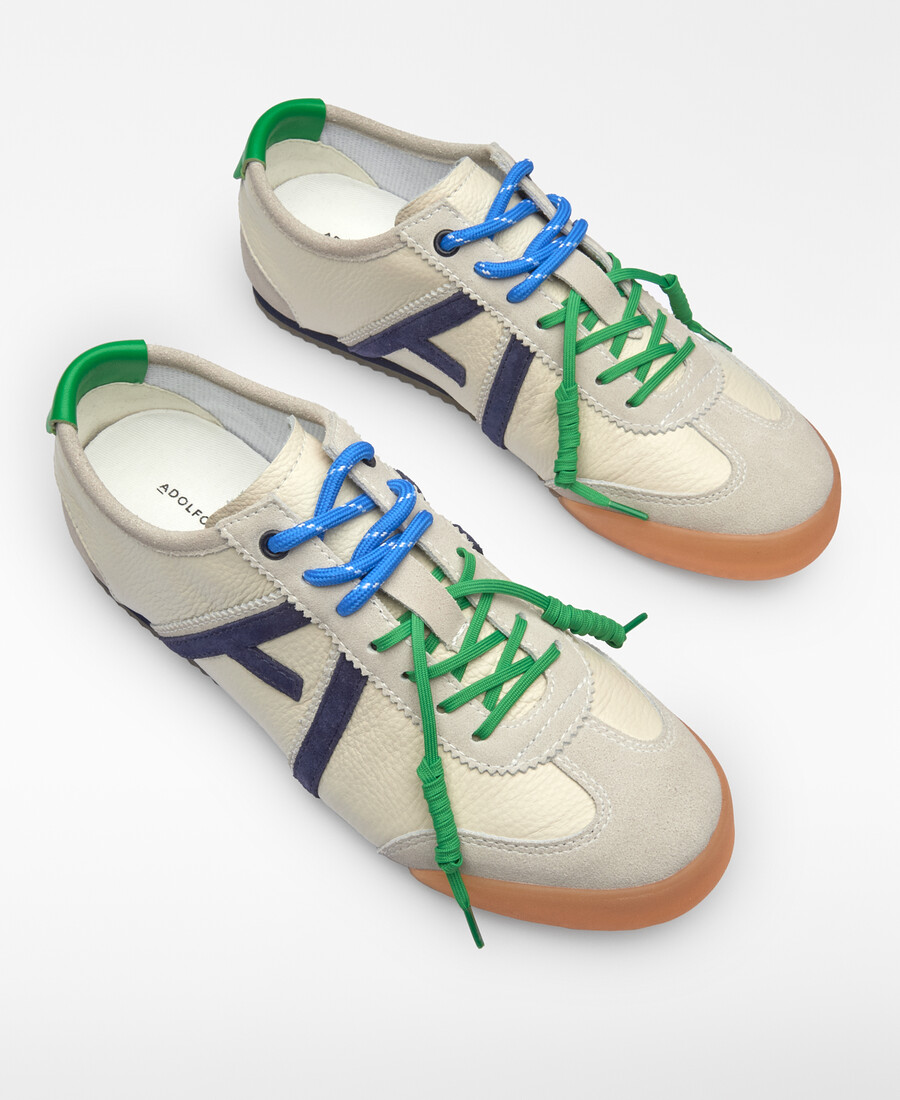 maxi-logo-sneaker aus leder für damen