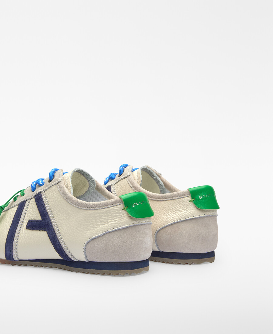 maxi-logo-sneaker aus leder für damen