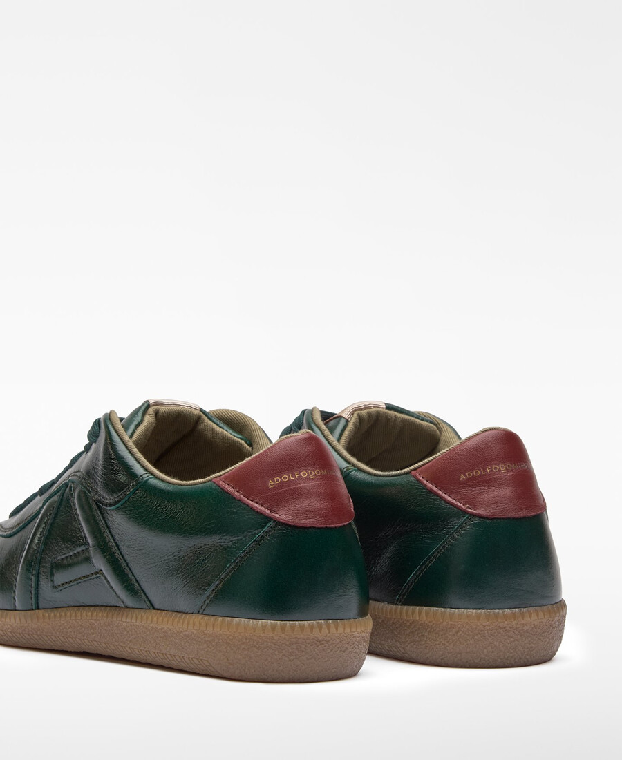 maxi-logo-sneaker aus leder für damen