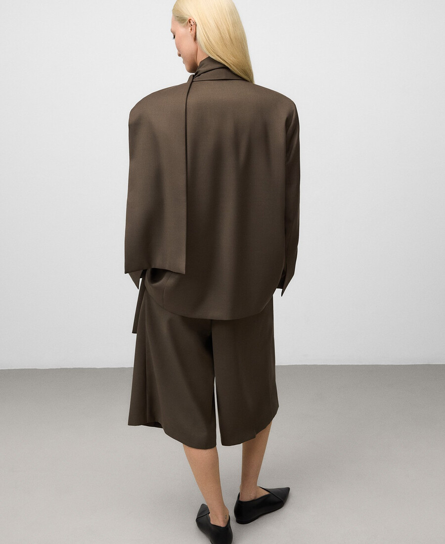 weit geschnittene taillierte bermuda-shorts für damen