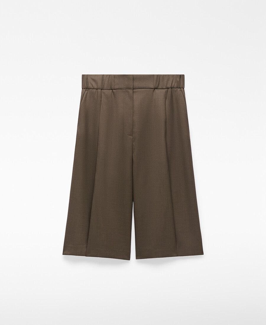 weit geschnittene taillierte bermuda-shorts für damen