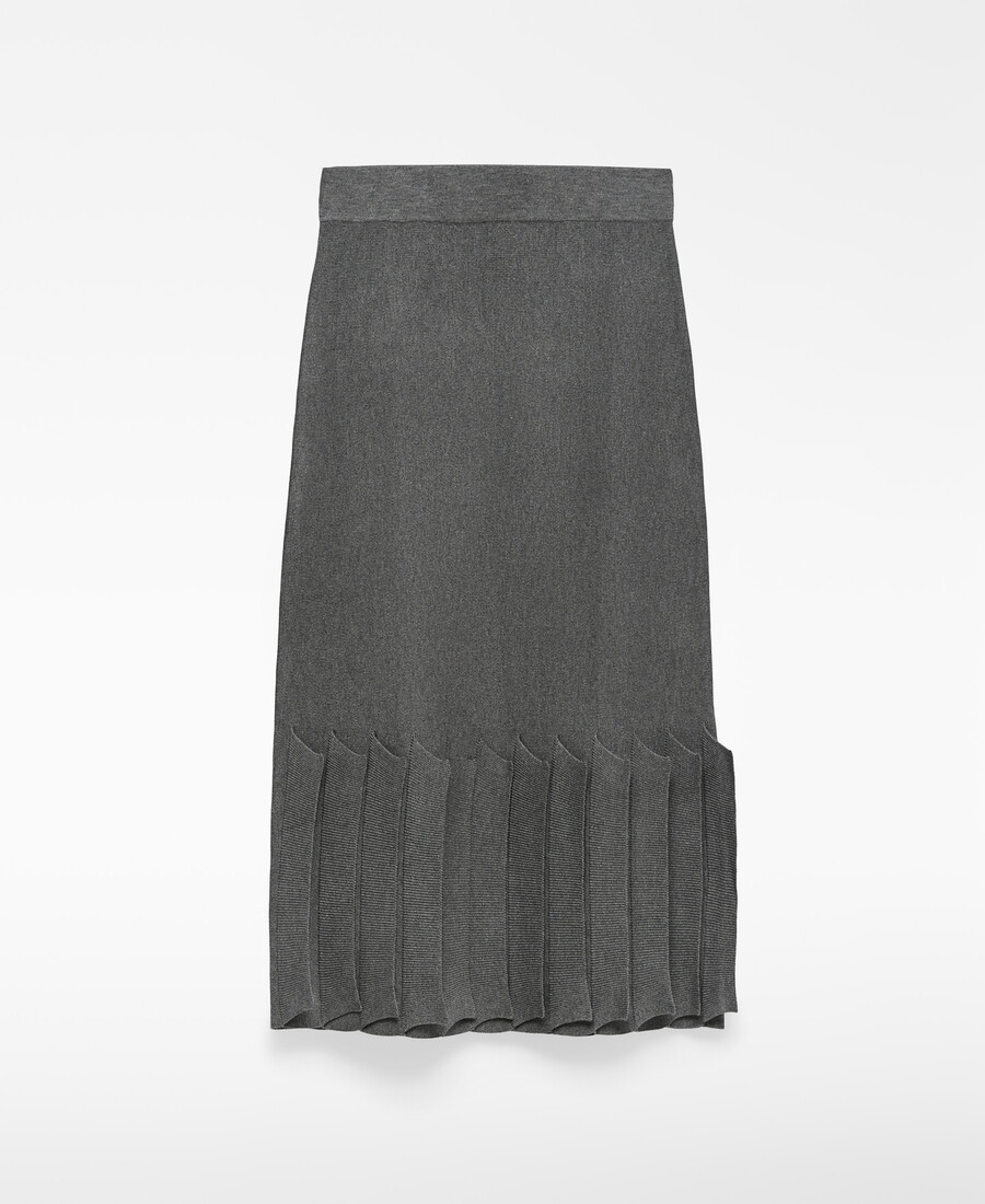 damen-strickrock mit faltensaum