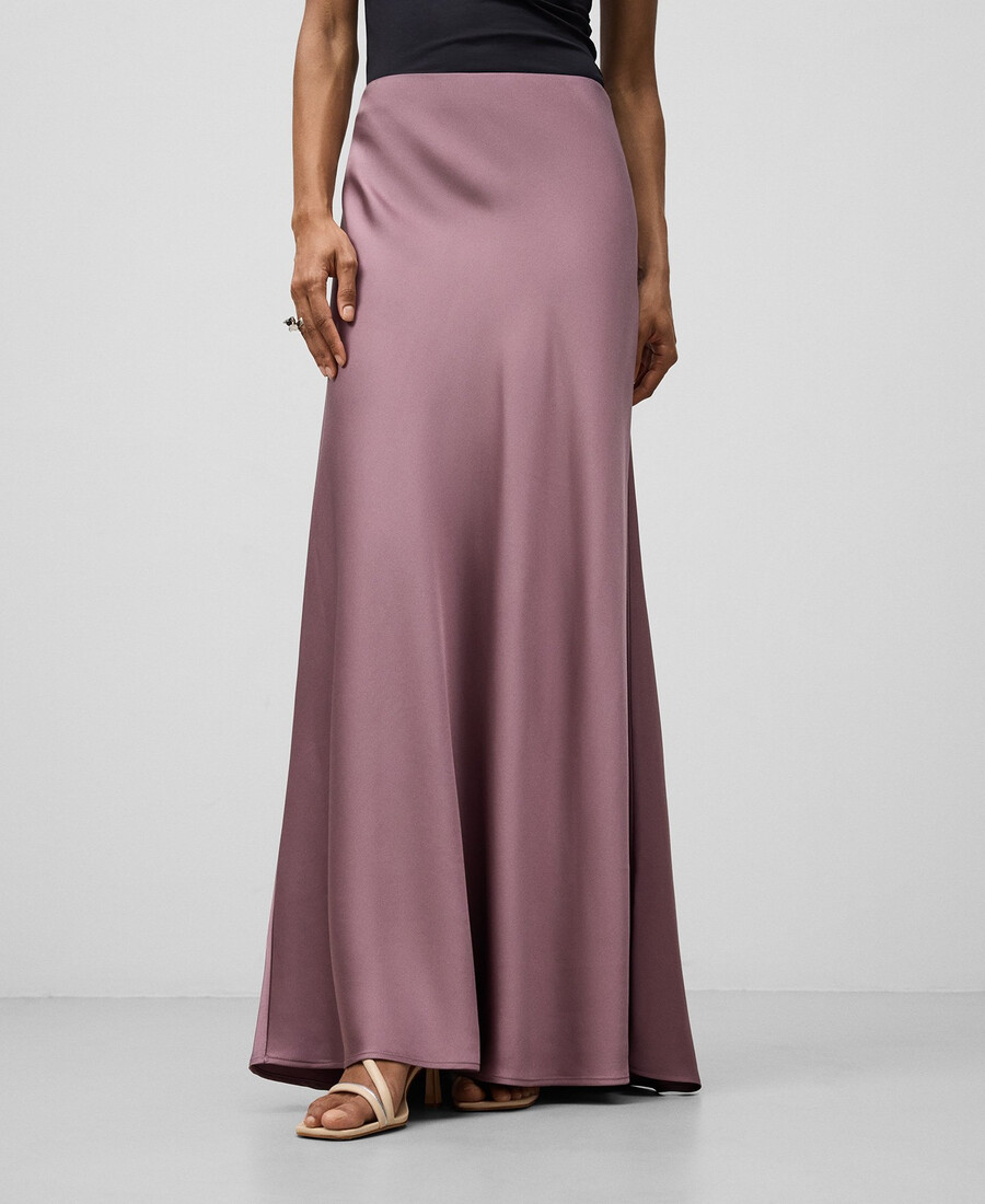 satin-langrock für damen