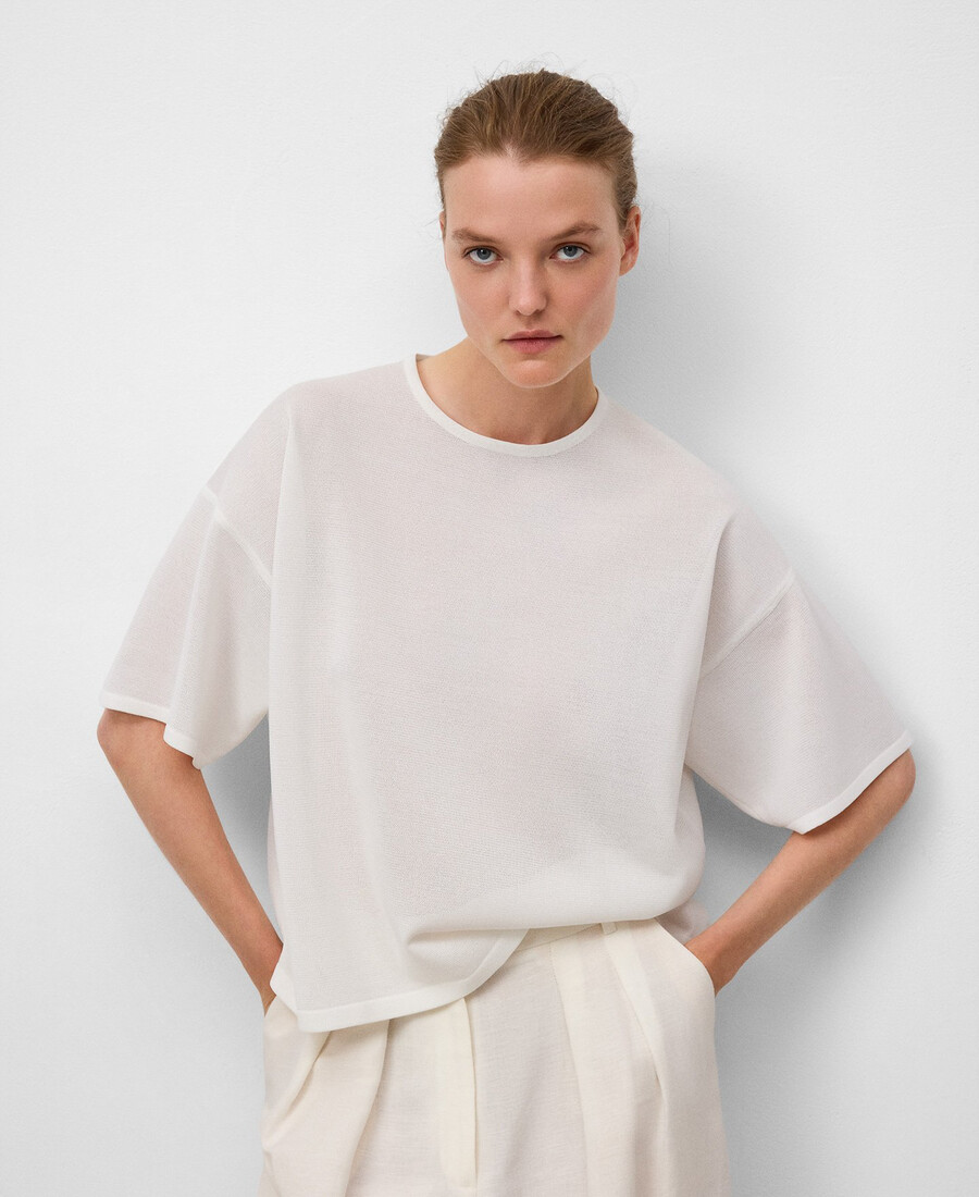 feinstrickpullover mit kurzen Ärmeln für damen