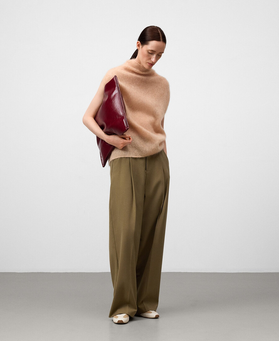 strickpullover mit armausschnittärmeln für damen