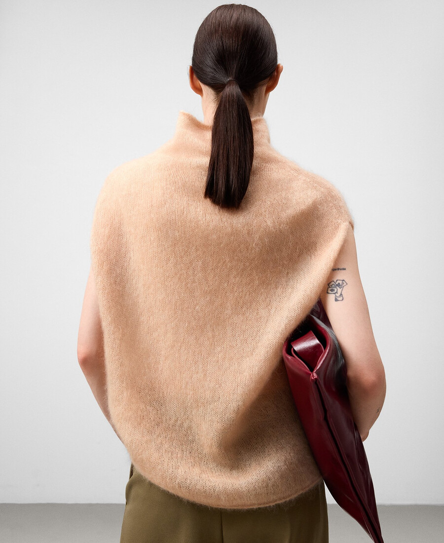 strickpullover mit armausschnittärmeln für damen