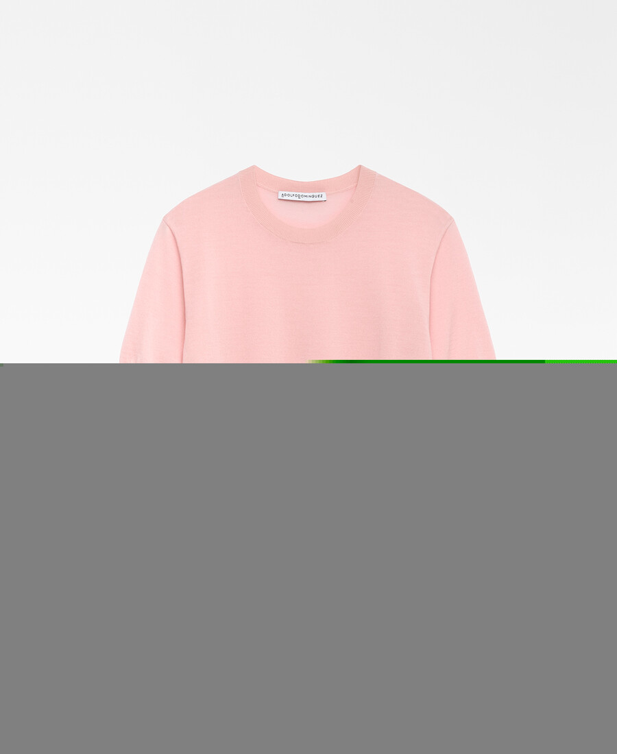 damenpullover aus merinowolle mit kurzen Ärmeln