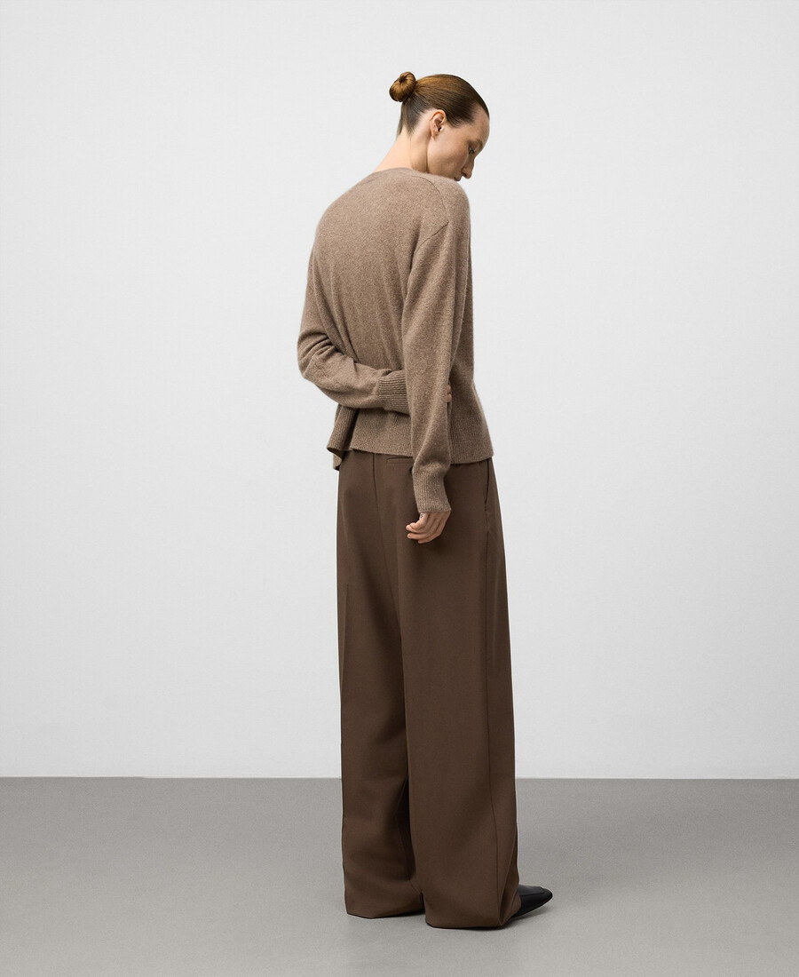 kaschmirpullover mit v-ausschnitt für damen