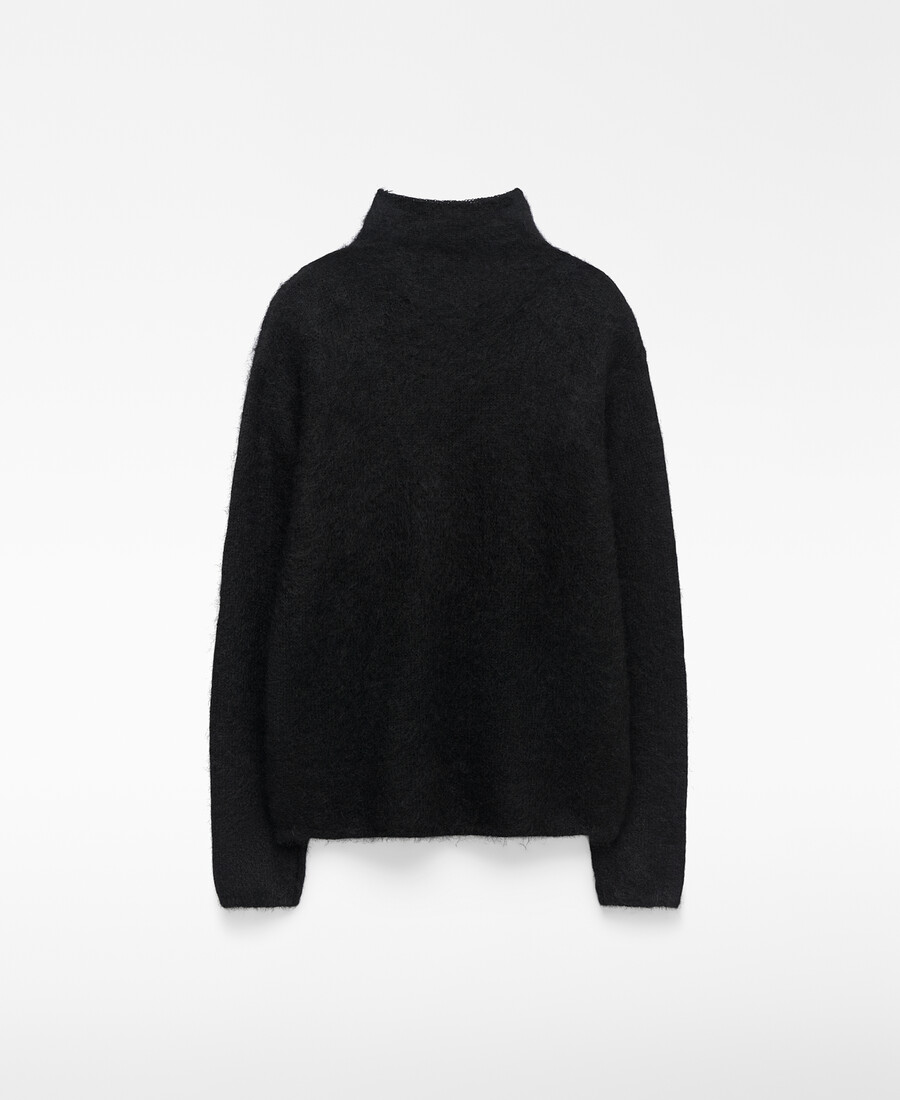 damenpullover aus gebürstetem strick