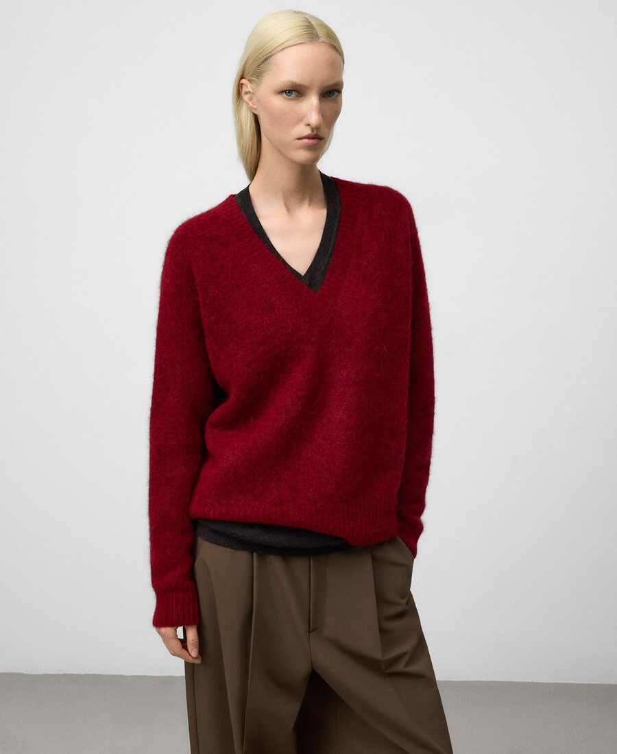 strickpullover mit v-ausschnitt für damen