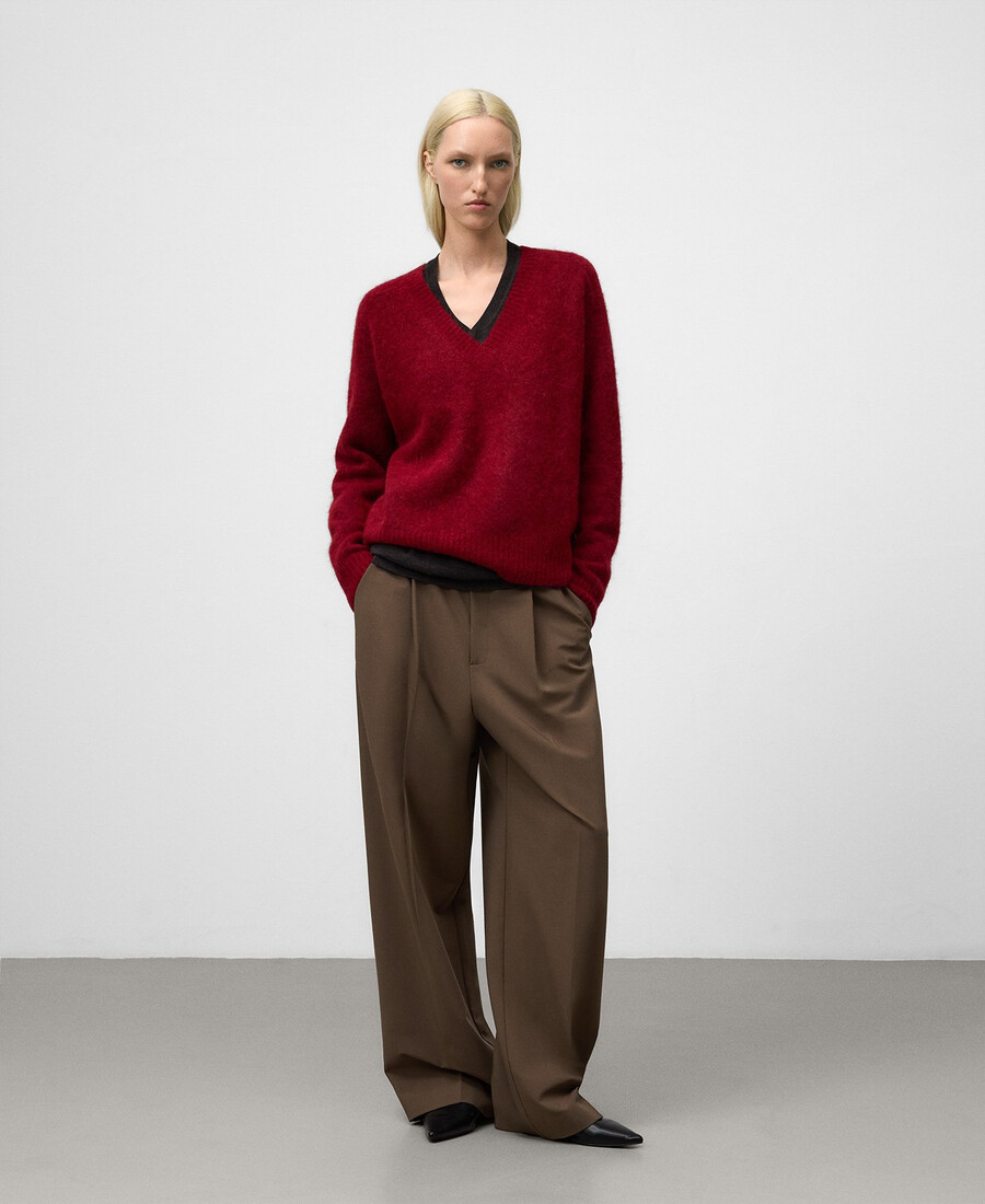 strickpullover mit v-ausschnitt für damen