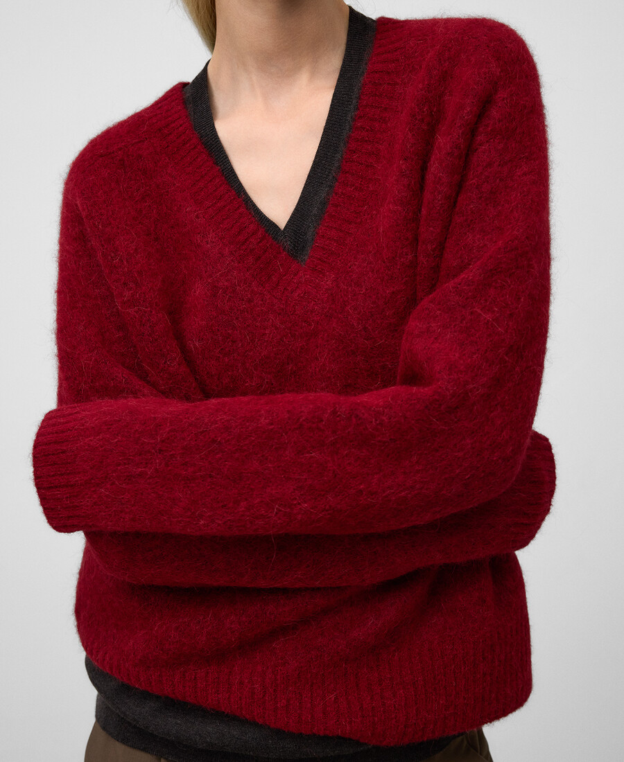 strickpullover mit v-ausschnitt für damen